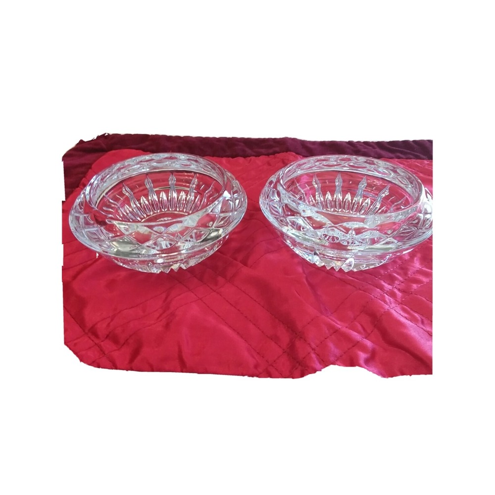 Princess House Crystal Candle Holders 3 Way Use Set of 2